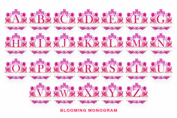 Blooming Monogram Font - Preview 2