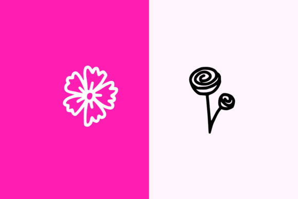 Flower Doodle Dingbat Font - Preview 1