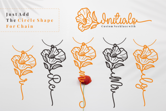 Githa Birth Flower Font PNG with transparent background - Preview 2