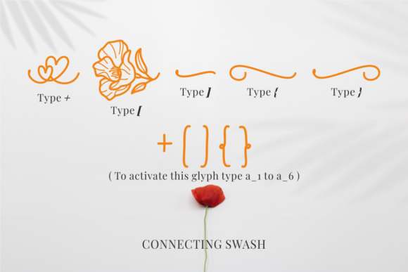 Githa Birth Flower Font PNG with transparent background - Preview 5