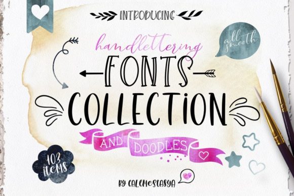 Handlettering Fonts Collection Fuentes Caligráficas Fuente Por Callmestasya