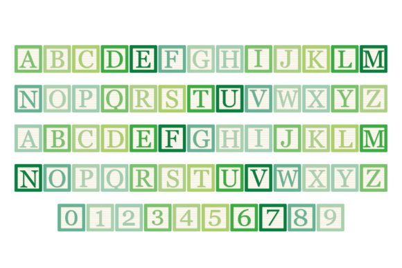 Irish Blocks Font PNG with transparent background - Preview 1