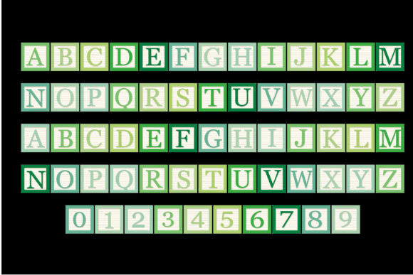 Irish Blocks Font PNG with transparent background - Preview 2