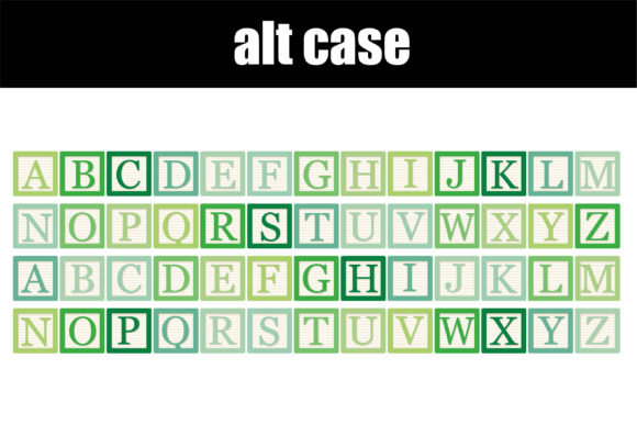 Irish Blocks Font PNG with transparent background - Preview 6