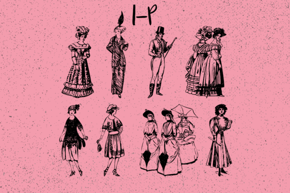 Ladies & Gentlemen Font PNG with transparent background - Preview 2