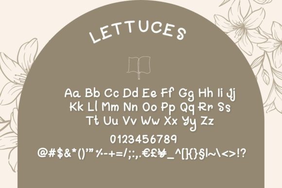 Lettuces Font PNG with transparent background - Preview 4