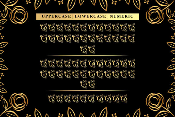 Loveena Monogram Font PNG with transparent background - Preview 1