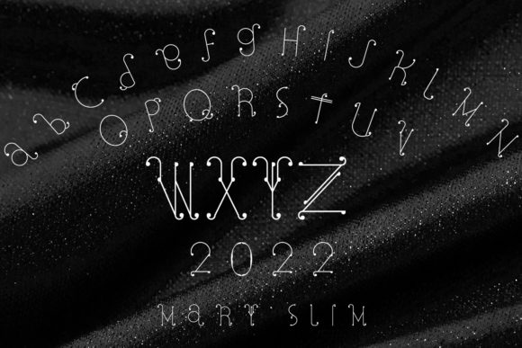 Mary Slim Font PNG with transparent background - Preview 1