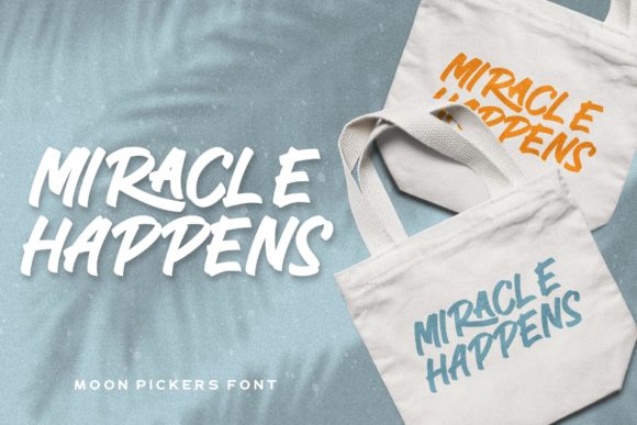 Moon Pickers Font PNG with transparent background - Preview 3
