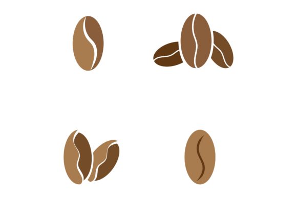 Coffe Bean Vector Logo Template