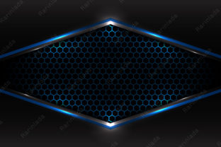 Abstract Technology Blue Metallic Frame Graphic by rarinlada · Creative ...