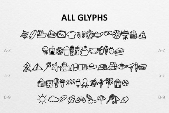 Camping Doodle Font - Preview 1