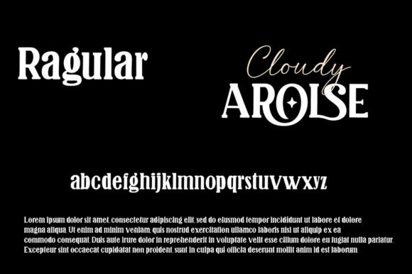 Cloudy Arolse Font - Preview 2