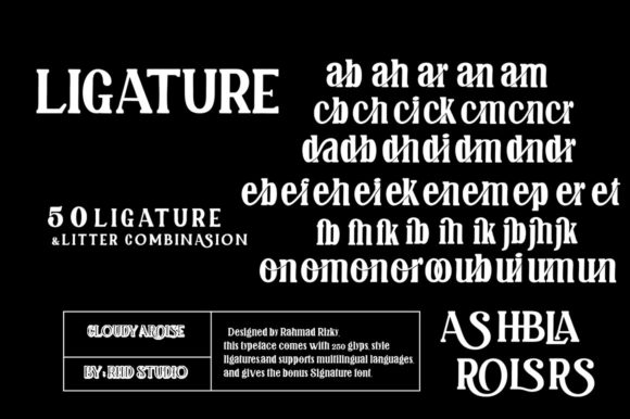 Cloudy Arolse Font - Preview 4