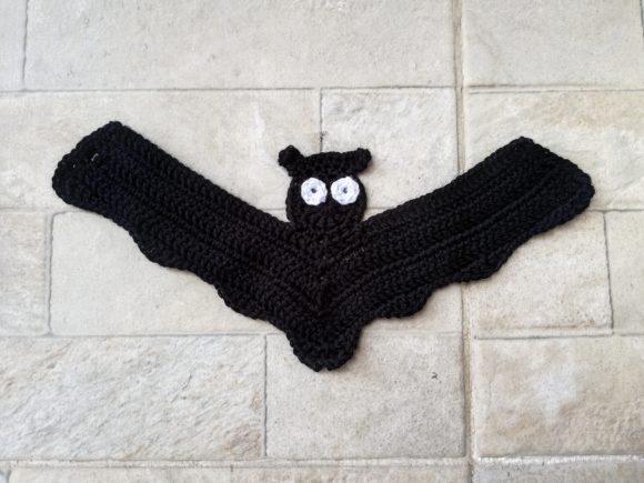 Crochet Halloween Bat Applique
