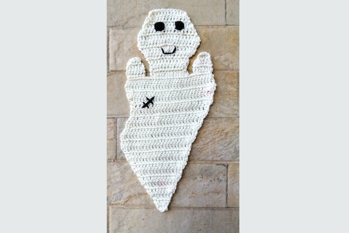 Crochet Halloween Ghost Applique