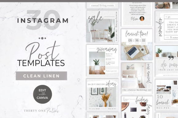 40 Instagram Post Templates | Canva Graphic by Thirty One Palms Studio ...