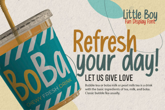 Little Boy Font PNG with transparent background - Preview 3