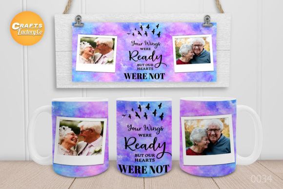Memorial Photo Mug Template Sublimation Graphics