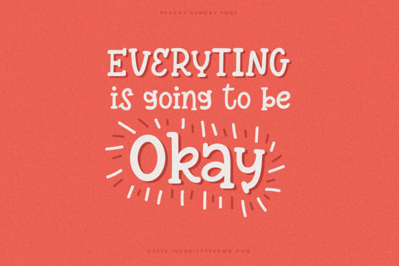 Peachy Sunday Font PNG with transparent background - Preview 1