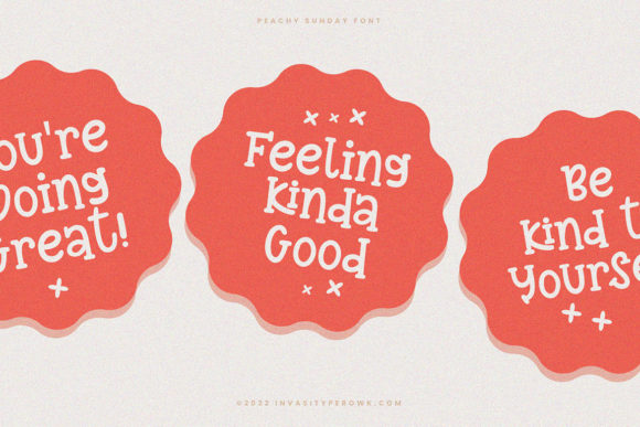 Peachy Sunday Font PNG with transparent background - Preview 3