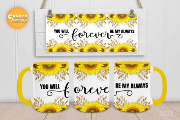 Photo Template Sunflower Mug Sublimation Graphics