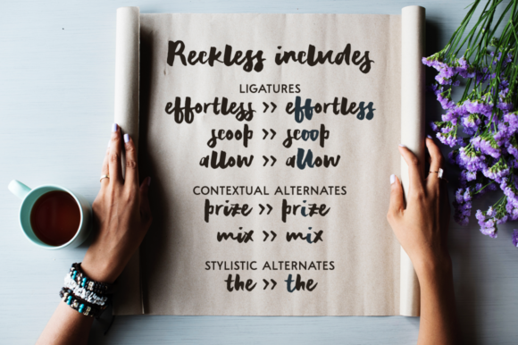 Reckless Font PNG with transparent background - Preview 1