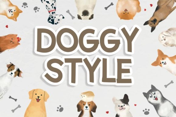 Shaggy Dog Font PNG with transparent background - Preview 1