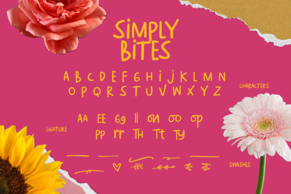 Simply Bites Font PNG with transparent background - Preview 6