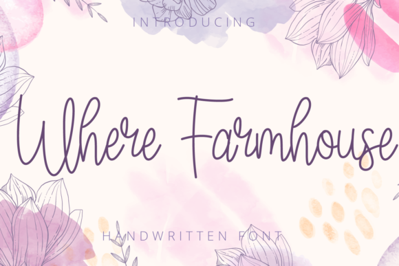 Where Farmhouse Font Script Fonts Font Door Planetz studio