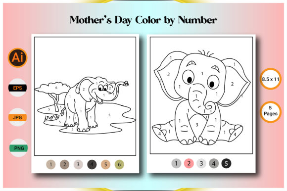 Elephant Color by Number