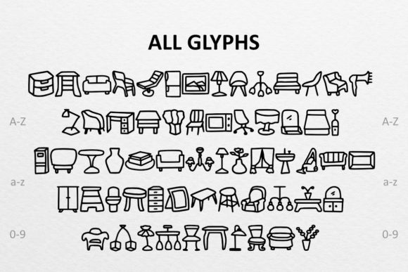 Furniture Doodle Font - Preview 1
