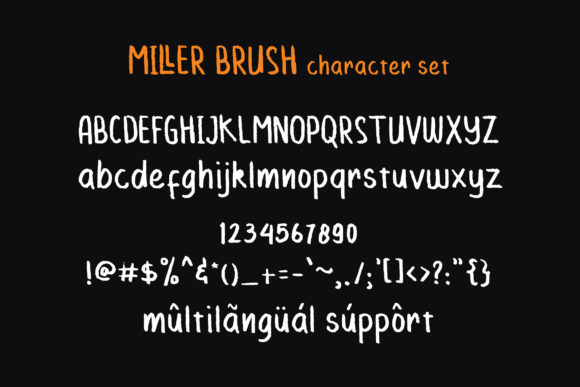 Miller Brush Font PNG with transparent background - Preview 6