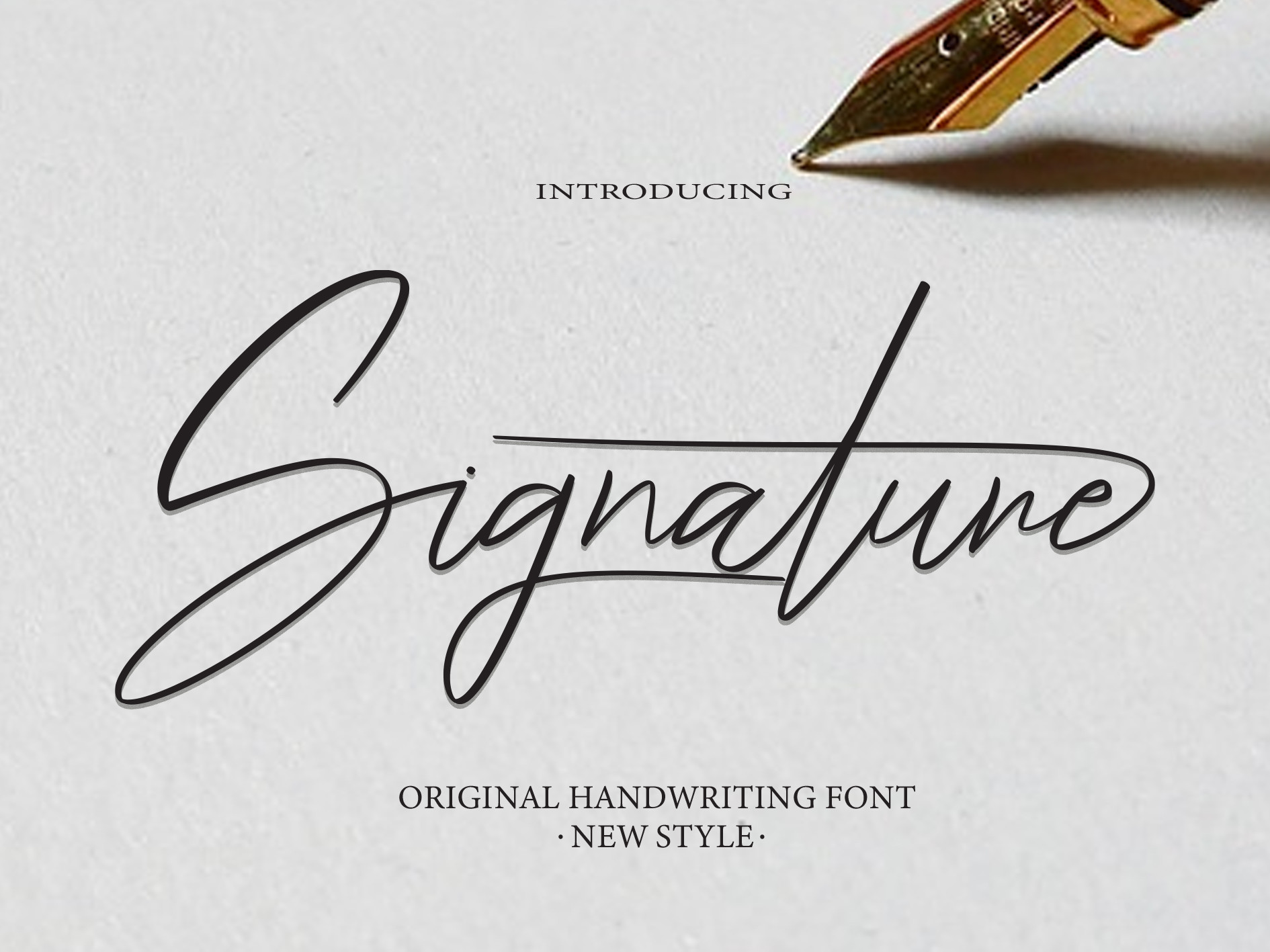 Signature Font preview - bold modern signature-style script