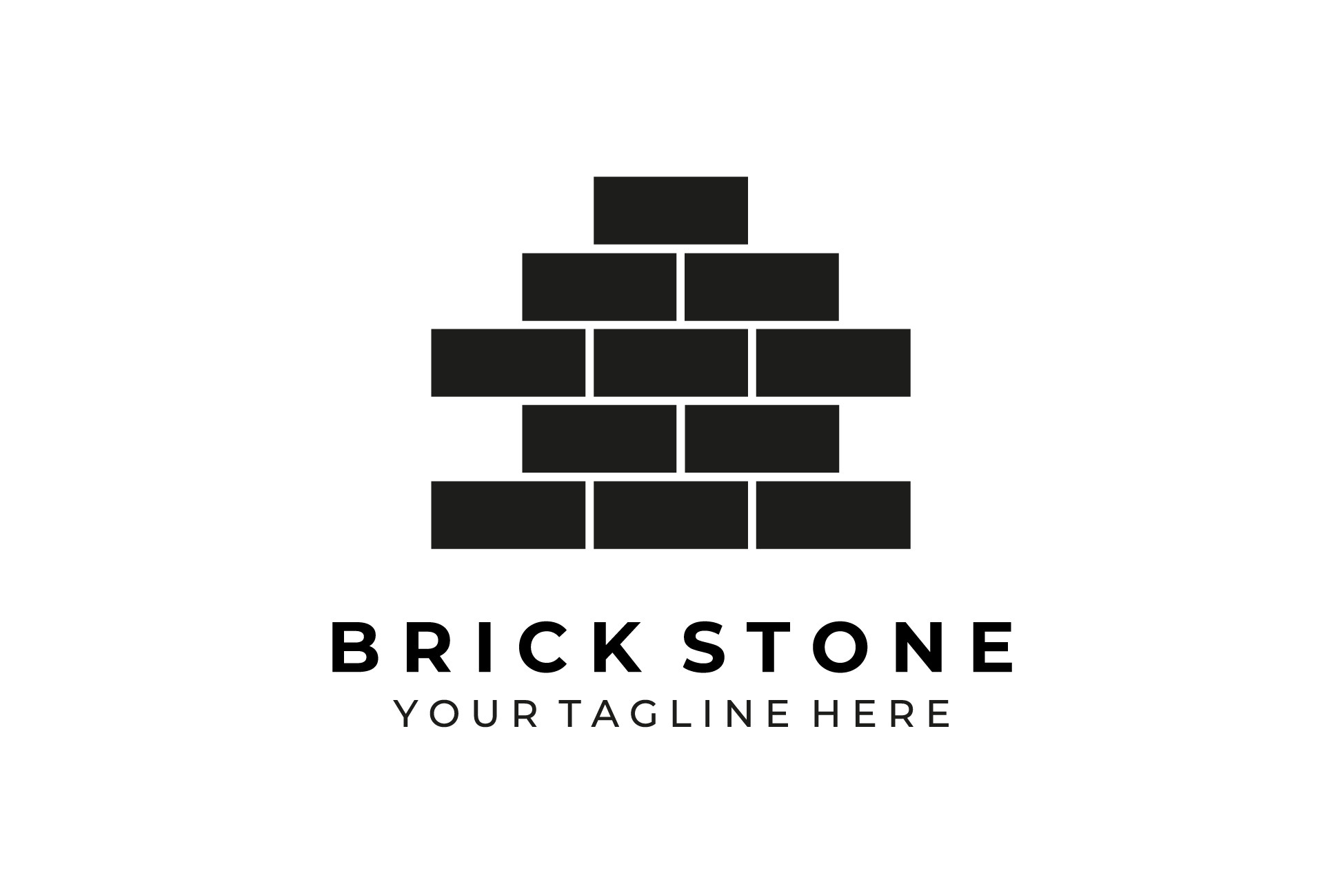 Brick Stone Logo Design Vector Simple