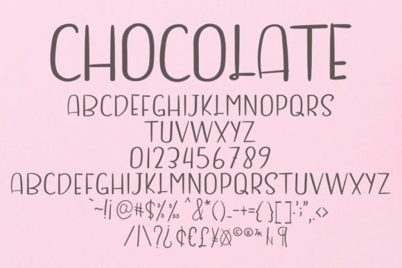 Chocolate Choice Font PNG with transparent background - Preview 1