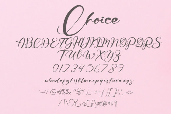 Chocolate Choice Font PNG with transparent background - Preview 2