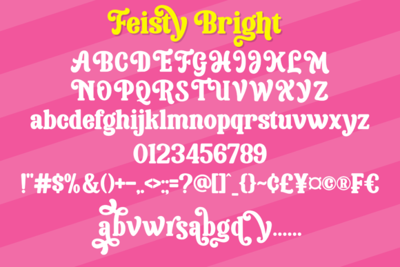 Feisty Bright Font PNG with transparent background - Preview 2