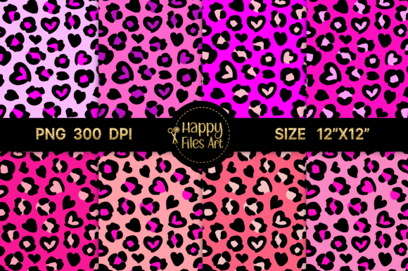 Pink Neon Leopard Heart