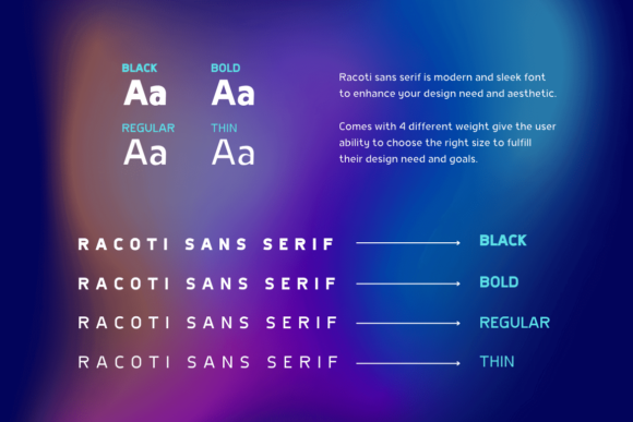Racoti Font PNG with transparent background - Preview 1
