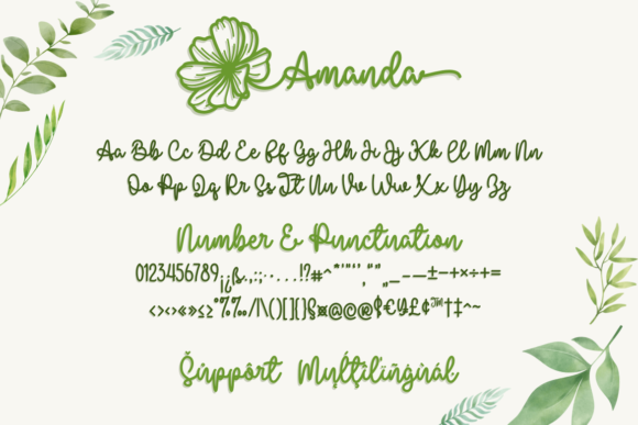 Amanda Birth Flower Duo Font - Preview 5