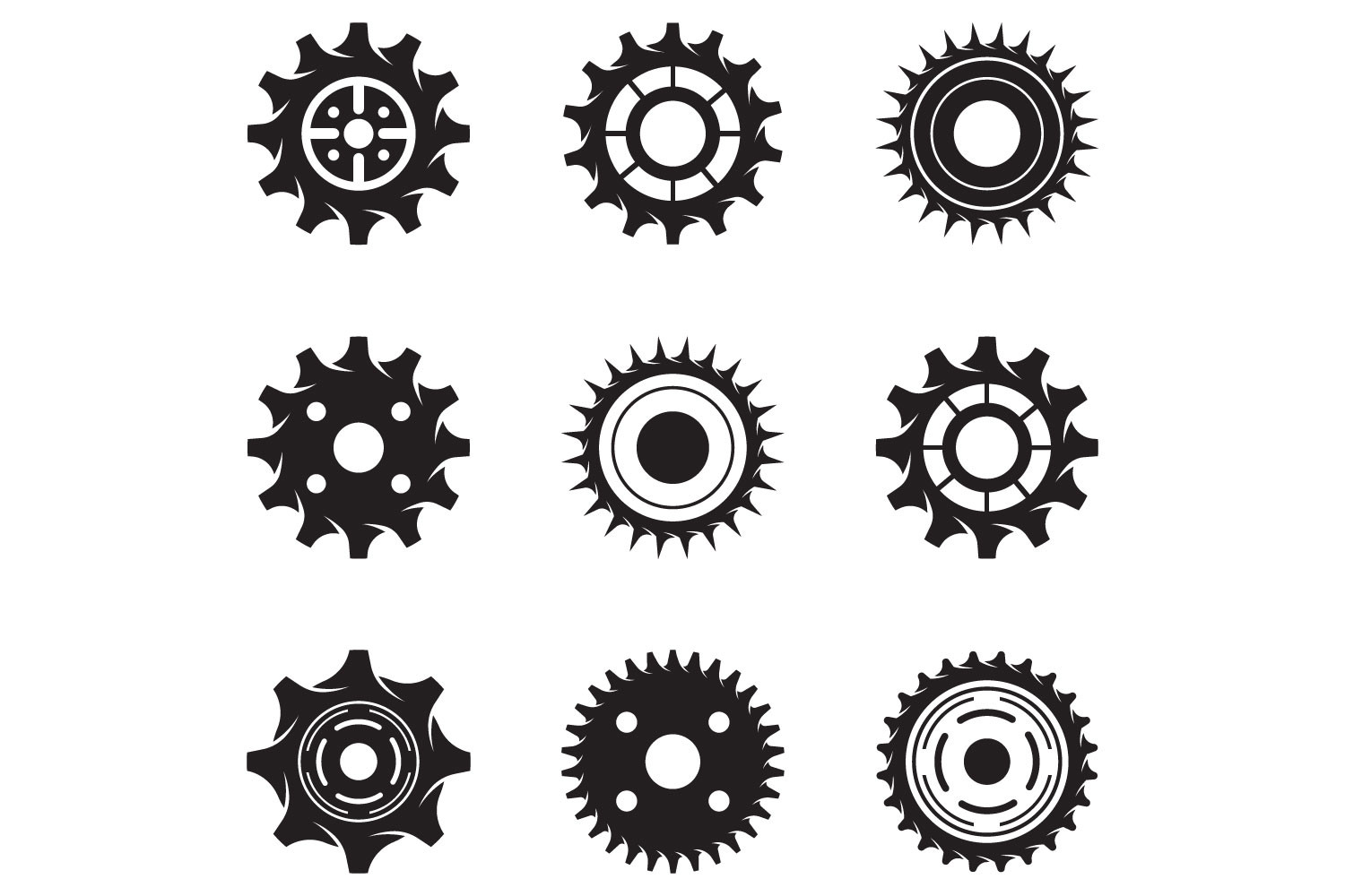 Gear Icon Vector Set. Graphic by kosunar185 · Creative Fabrica