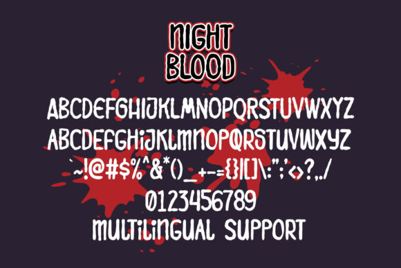 Night Blood Font PNG with transparent background - Preview 3
