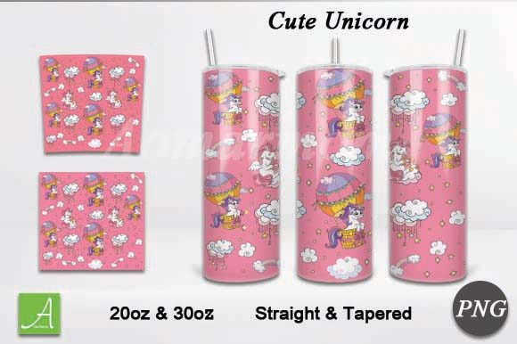 Skinny Tumbler Cute Unicorn 20ozamp30oz Graphics
