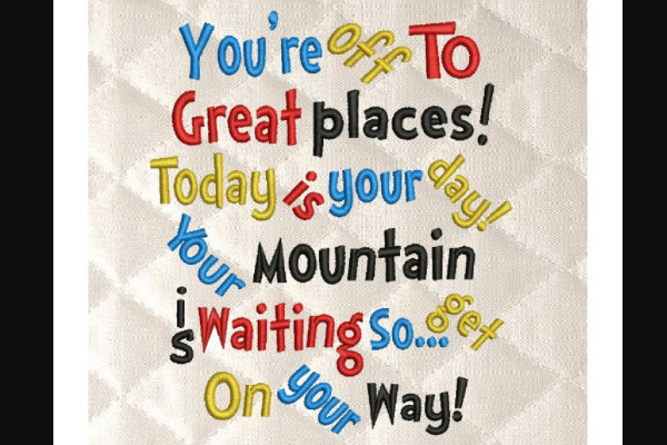 You're off to Great Places