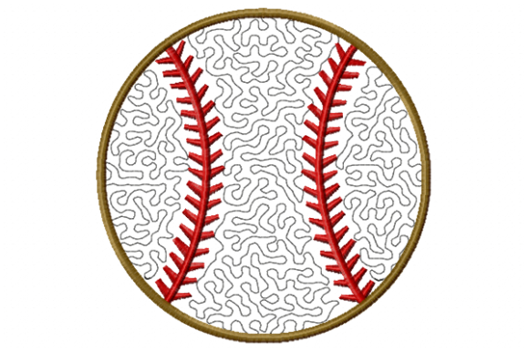 Baseball Mug Rug Coasters in the Hoop Embroidery Design