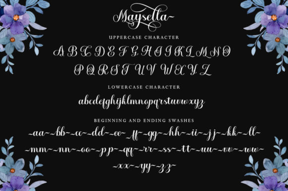 Maysella Font PNG with transparent background - Preview 5