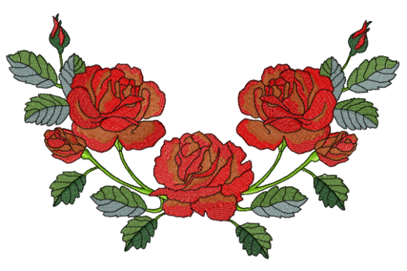 Rose Embroidery Design