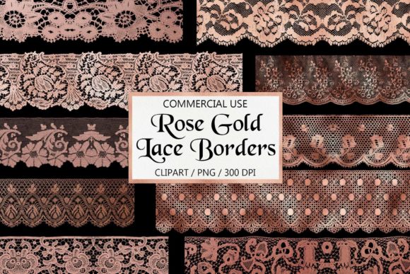 Rose Gold Lace Borders