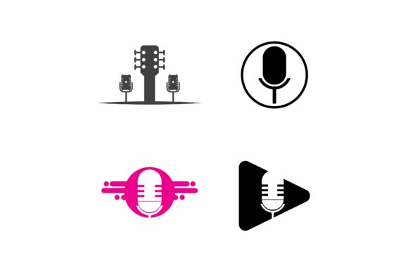 Microphone Vector Logo Template